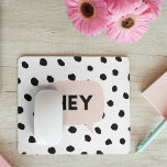 Modern Black Dots & Bubble Chat Pink With Hey Mouse Mat<br><div class="desc">Introducing the Modern Black Dots & Bubble Chat Pink With Hey product, available for sale on Zazzle! This unique and stylish design combines a contemporary black dots pattern with a vibrant pink bubble chat that features the word "Hey." The Modern Black Dots & Bubble Chat Pink With Hey product is...</div>