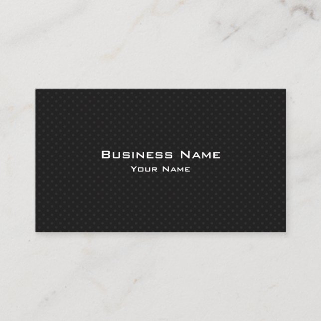 Modern Black Dots Professional Business Cards (Front)