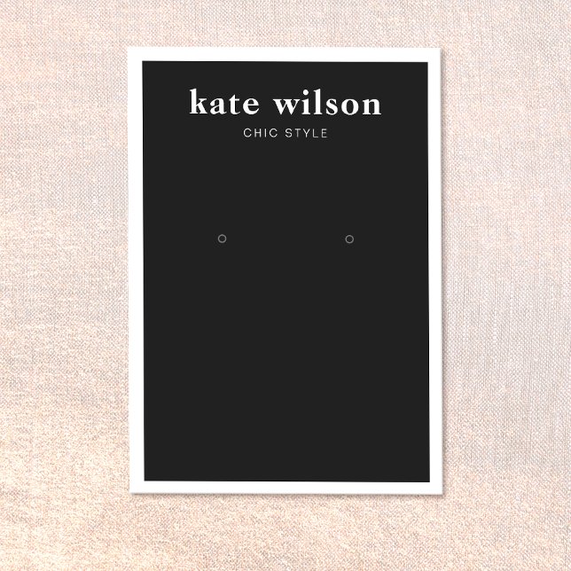 Modern Black Earring Display Card (Creator Uploaded)