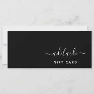 Modern Black Elegant Hair Stylist Gift Certificate