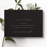 Modern Black | Elegant Minimalist Moody Wedding Save The Date<br><div class="desc">Formal black save the date cards with calligraphy script accents.</div>