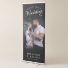 Modern Black Elegant Photo Script Wedding Welcome