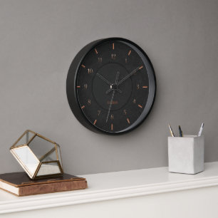 Modern Black Faux Clock