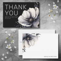 Modern Black Floral Wedding