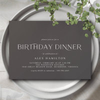 Modern Black | Gender Neutral Birthday Dinner