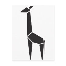 Modern black giraffe symbol