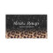 Modern Black Glitter Leopard Beauty Salon