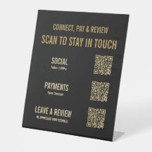 Modern Black Gold 3 QR Code | Socials Pay Review