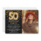 Modern Black & Gold 50th Surprise Birthday Photo