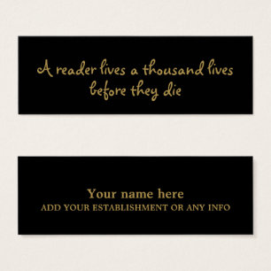 Modern Black & Gold Bookmark