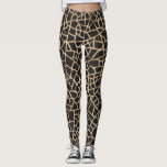 Modern Black & Gold Crackled Pattern Leggings<br><div class="desc">These trendy,  modern leggings have a black background with gold crackle.</div>