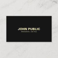 Modern Black Gold Elegant Simple Chic Corporate
