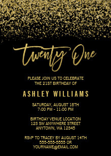 21st birthday invitations announcements zazzle uk