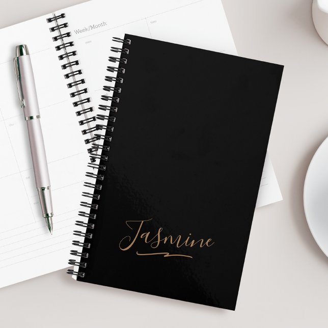 Modern Black Gold Feminine Script Name Planner (Creator Uploaded)