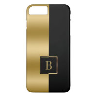 Modern Black & Gold geometric design monogram