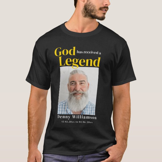 Modern black gold god received a legend funeral T- T-Shirt (Front)