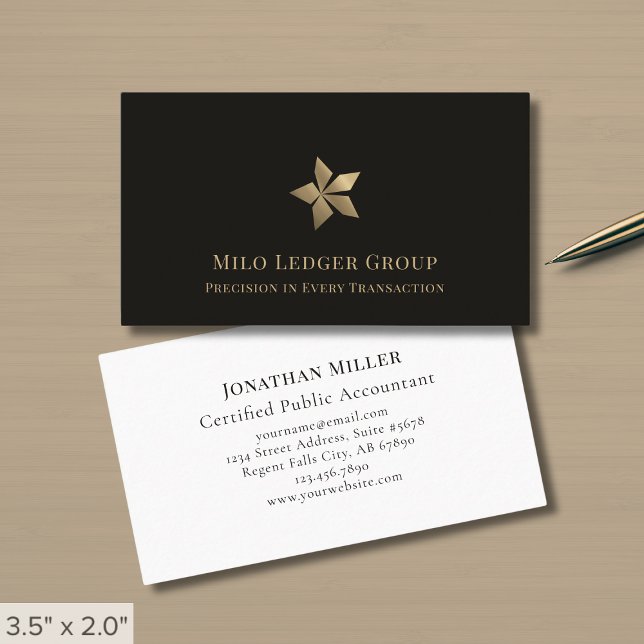 Modern Black Gold Luxury Business Card (Creator Uploaded)