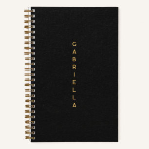 Modern Black & Gold Luxury Minimalist Notebook