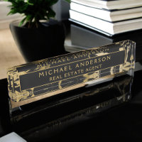 Modern Black Gold Marble Stone Custom Minimalist