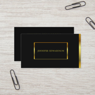 Modern black gold minimalist professional business card