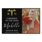 Modern Black & Gold Nurse Medical Photo Graduation