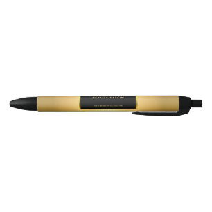 Modern black gold professional promotional ink pen