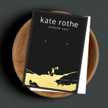 Modern Black Gold Spatter Earring Display Card