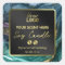 Modern Black Gold Teal Ink Soy Candle Labels