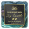 Modern Black Gold Teal Ink Soy Candle Labels