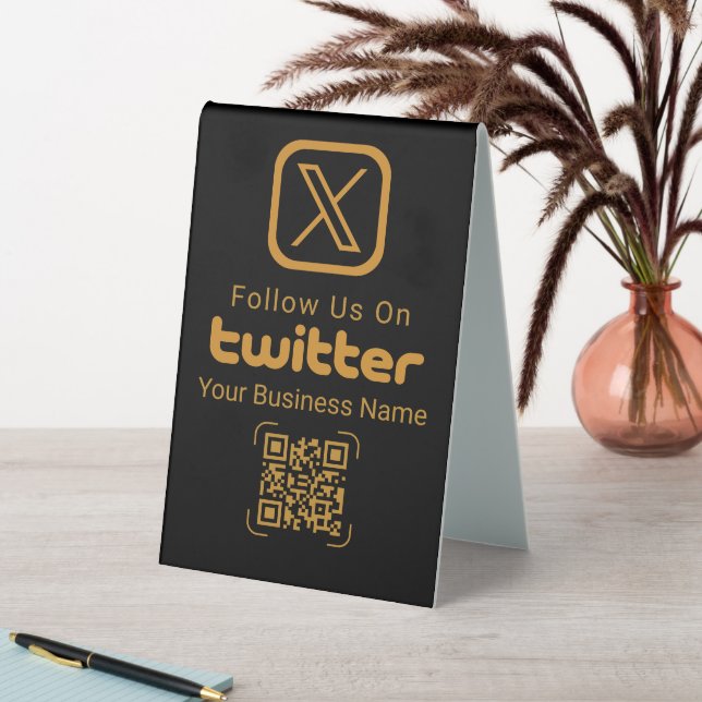 Modern Black Gold Twitter Business (In SItu (Table))