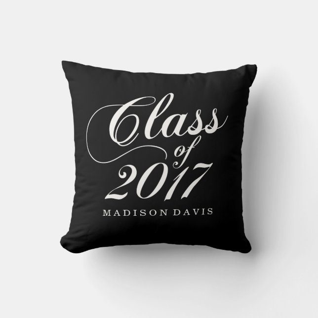 Modern Black | Graduation Cushion (Front)