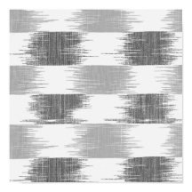 Modern black gray white ikat pattern