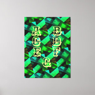 Modern -BLACK-GREEN-BLUE-YELLOW-Very Nice Canvas Print