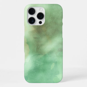 Modern Black & Green Brushed Watercolor  iPhone 16 Pro Max Case