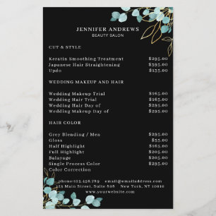 Modern, Black Greenery Flyer