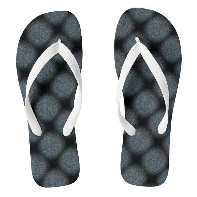 MODERN black grey CUTE  Flip Flops (Footbed)