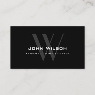 Modern Black Grey Daddy Calling Card