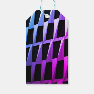 Modern Black & Grey Geometric Pattern Gift Tags