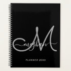 Modern Black Grey Handwritten Script Monogram 2022