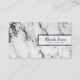 Modern Black & Grey Marble Business Card