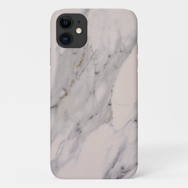 Modern black grey pink marble pattern  Case-Mate iPhone case (Back)