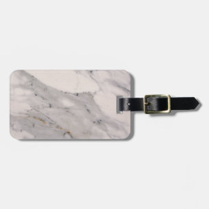 Modern black grey pink marble pattern  luggage tag