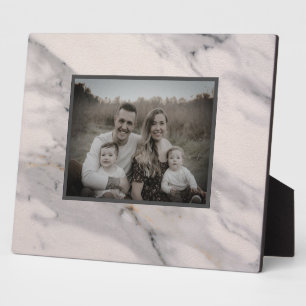 Modern black grey pink marble pattern plaque
