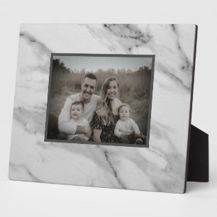 Modern black grey pink marble pattern plaque