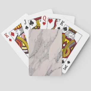 Modern black grey pink marble pattern  playing cards