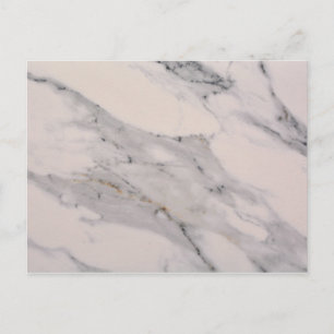 Modern black grey pink marble pattern postcard