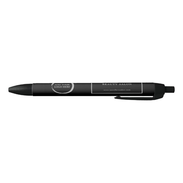 Modern black grey professional promotional logo black ink pen (Bottom)