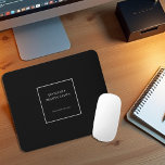 Modern black grey promotional professional mouse mat<br><div class="desc">Modern black grey promotional professional Mouse Pad.
Add your own name and website to personalise.</div>