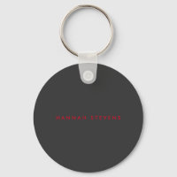 Modern Black Grey Red Professional Your Name