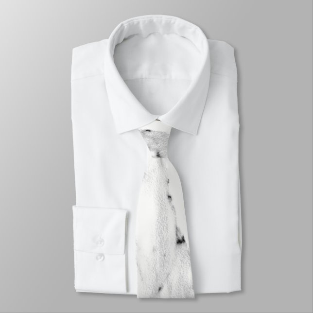 Modern black grey white marble pattern  tie (Tied)